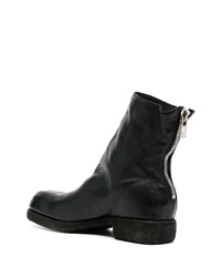 Bottines chelsea en cuir noires Guidi