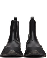 Bottines chelsea en cuir noires Moncler Genius