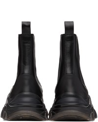 Bottines chelsea en cuir noires Moncler Genius