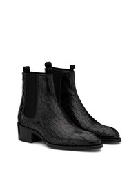 Bottines chelsea en cuir noires Giuseppe Zanotti