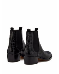 Bottines chelsea en cuir noires Giuseppe Zanotti