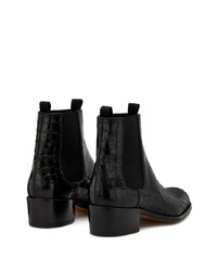 Bottines chelsea en cuir noires Giuseppe Zanotti