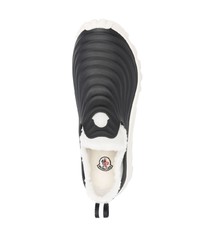 Bottines chelsea en cuir noires Moncler