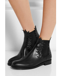 Bottines chelsea en cuir noires Alaia