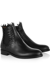 Bottines chelsea en cuir noires Alaia