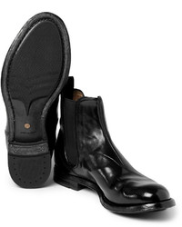 Bottines chelsea en cuir noires Officine Creative