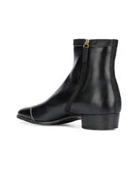 Bottines chelsea en cuir noires Gucci