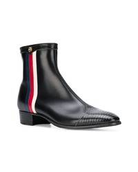 Bottines chelsea en cuir noires Gucci