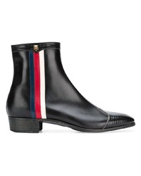 Bottines chelsea en cuir noires Gucci