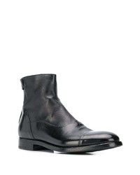 Bottines chelsea en cuir noires Alberto Fasciani