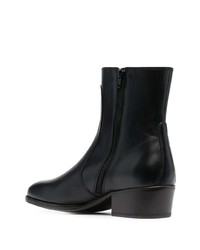 Bottines chelsea en cuir noires Lemaire