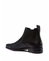 Bottines chelsea en cuir noires Tommy Hilfiger