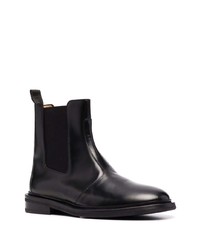 Bottines chelsea en cuir noires Sandro