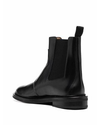 Bottines chelsea en cuir noires Sandro