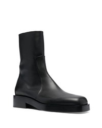 Bottines chelsea en cuir noires Jil Sander