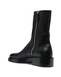 Bottines chelsea en cuir noires Jil Sander