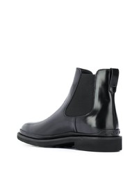 Bottines chelsea en cuir noires Tod's