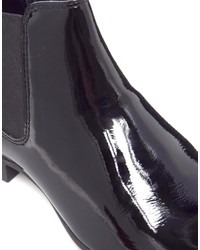 Bottines chelsea en cuir noires Asos