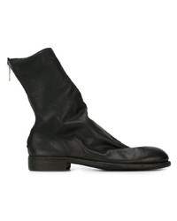 Bottines chelsea en cuir noires Guidi