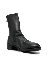 Bottines chelsea en cuir noires Guidi