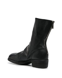 Bottines chelsea en cuir noires Guidi