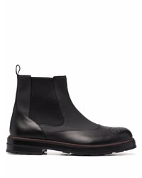 Bottines chelsea en cuir noires Bally