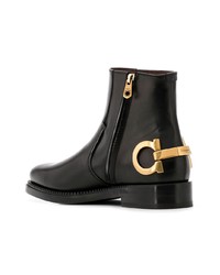 Bottines chelsea en cuir noires Salvatore Ferragamo