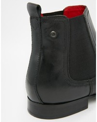 Bottines chelsea en cuir noires Base London