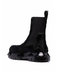 Bottines chelsea en cuir noires Rick Owens