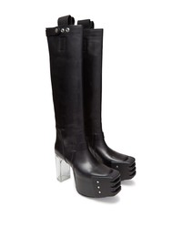 Bottines chelsea en cuir noires Rick Owens