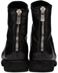 Bottines chelsea en cuir noires Guidi