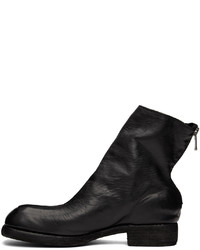 Bottines chelsea en cuir noires Guidi