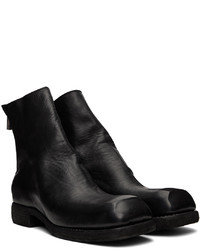 Bottines chelsea en cuir noires Guidi