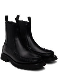 Bottines chelsea en cuir noires Hereu