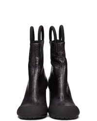 Bottines chelsea en cuir noires Random Identities