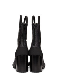 Bottines chelsea en cuir noires Random Identities