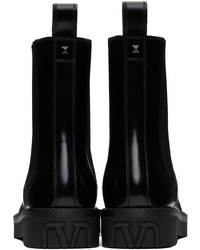 Bottines chelsea en cuir noires Valentino Garavani