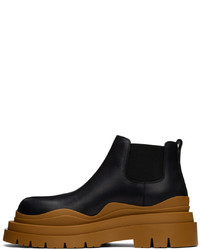 Bottines chelsea en cuir noires Bottega Veneta