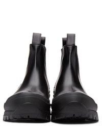 Bottines chelsea en cuir noires Jil Sander