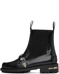 Bottines chelsea en cuir noires Toga Virilis