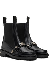 Bottines chelsea en cuir noires Toga Virilis