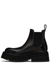 Bottines chelsea en cuir noires Marsèll