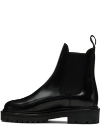 Bottines chelsea en cuir noires Isabel Marant