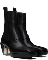 Bottines chelsea en cuir noires Rick Owens