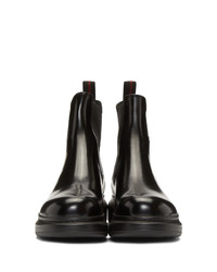 Bottines chelsea en cuir noires Alexander McQueen