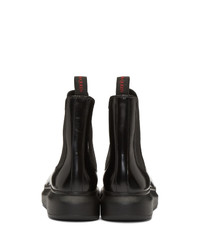 Bottines chelsea en cuir noires Alexander McQueen