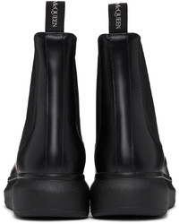 Bottines chelsea en cuir noires Alexander McQueen