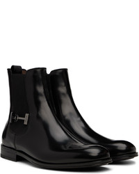 Bottines chelsea en cuir noires Ferragamo