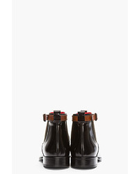 Bottines chelsea en cuir noires Alexander McQueen