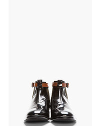 Bottines chelsea en cuir noires Alexander McQueen